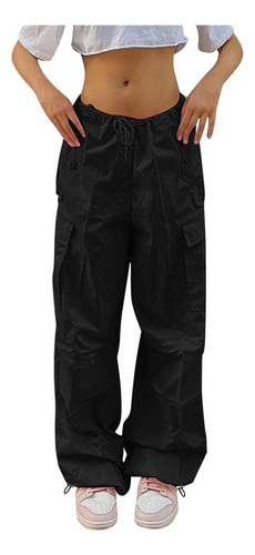 Pantalones Cargo Rectos De Talla Grande For Mujer, Pantalon