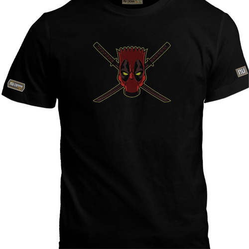 Camiseta 2xl - 3xl Bart Deadpool Bart Película Serie Zxb 