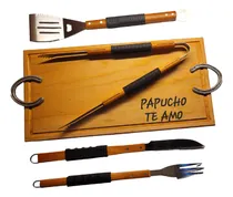 Comprar Tabla Madera Asado Picadas 60x30 Accesorios Parrilleros Boda
