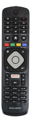 Controle Remoto Para Tv Philips 4k Smart Led Netflix Max8049