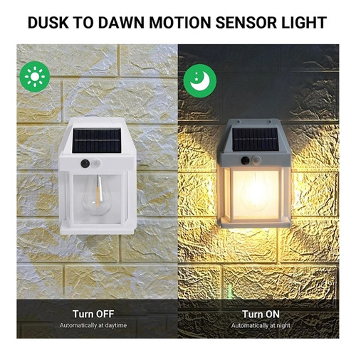 Luz De Pared Solar Luz Seguridad Impermeable Al Aire Libre