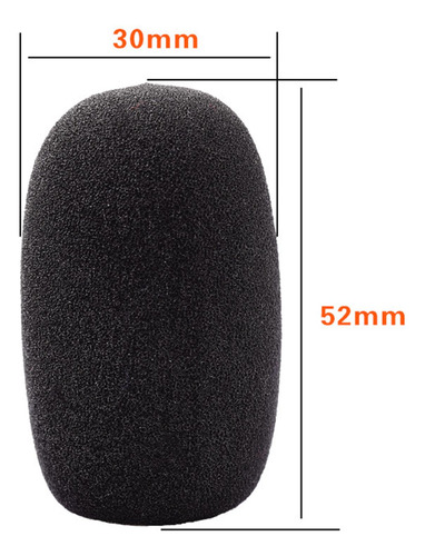 3 Microfone Muff Muff Resistente Mini Multiuso Engrossado