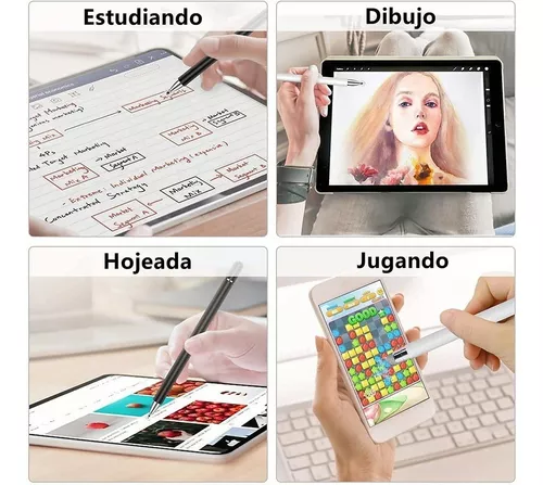 Bolígrafo para tablet, lápiz capacitivo con punta de disco y tapa magnética  compatible con todas las pantallas táctiles, bolígrafos para Apple iPad