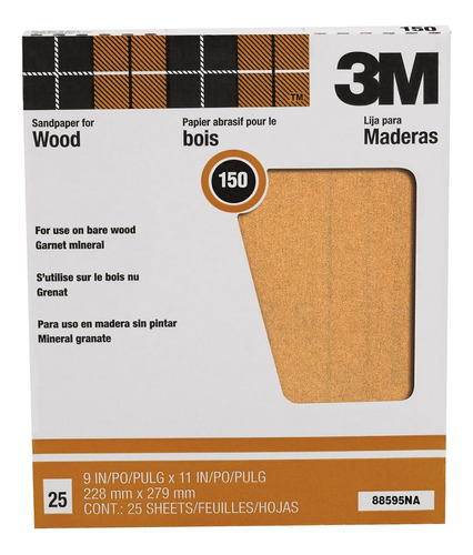 3m Pro-pak - Hojas De Lijado Granate, 9 Pulgadas X 11 In., G