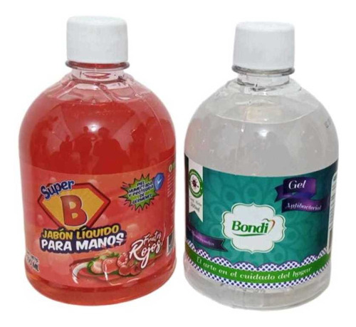 Combo Jabon Liquido Pra Manos + Gel Antib - mL a $6