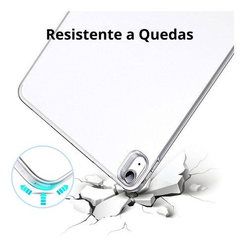 Capa Case Esr Transparente Anti Impacto Para iPad Air 4 E 5 Cor Fume Transparente Fosco