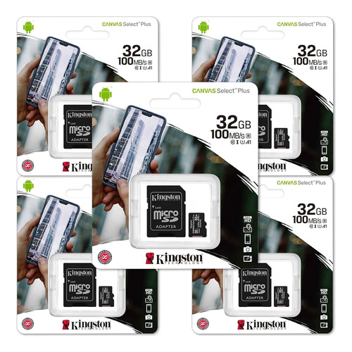 Pack C/5 Memoria Kingston Micro Sd 32gb Clase 10 100mb