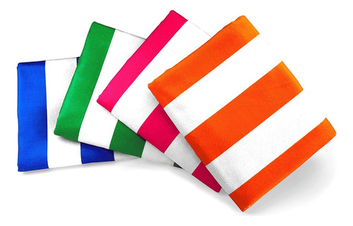 - Juego De 4 Toallas De Playa De Microfibra De 78 X 36 ...