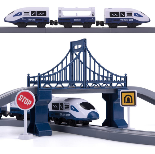 Juego De Tren 66 Piezas A Pilas Marca Compatible Ciudad