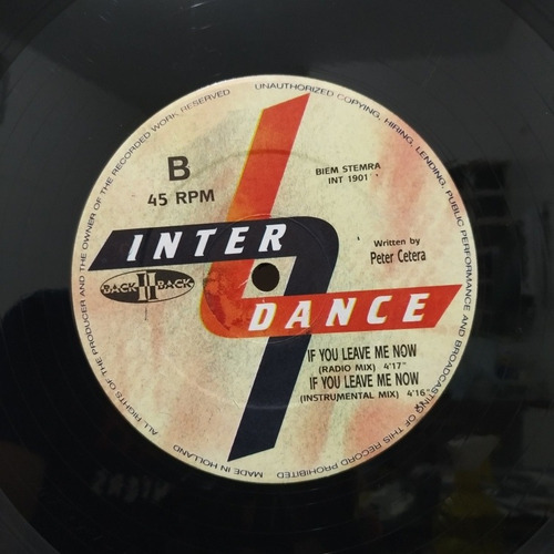 Lp Back To Back - If You Leave Me Now