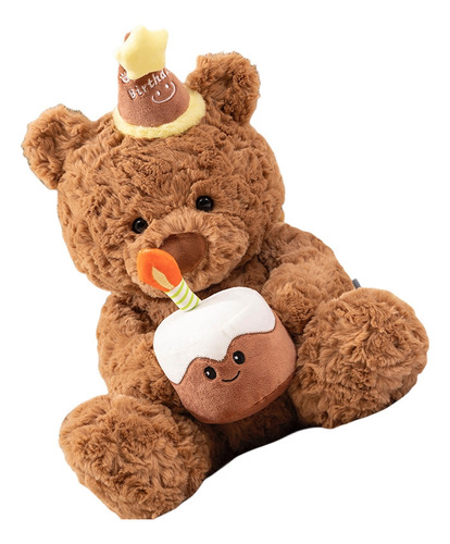 Oso De Peluche Pastel 60cm Auténtico Para Cumpleaños