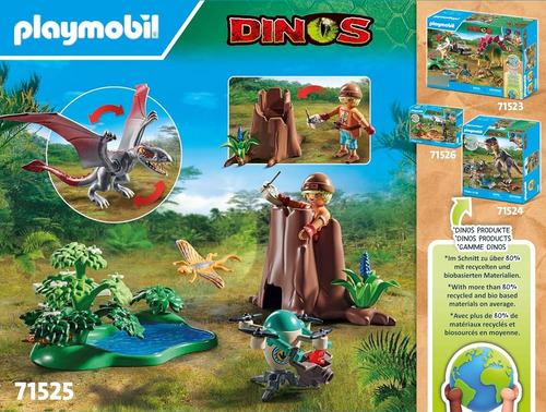 Playmobil Observatorio Dimorphodon Dinos 1 Fig +49pcs 71525 Observatorio Dinosaurios