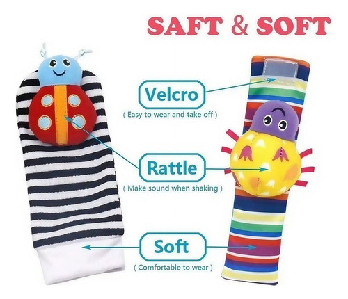 Calcetines De Sonajero Para Bebés, 10 Piezas
