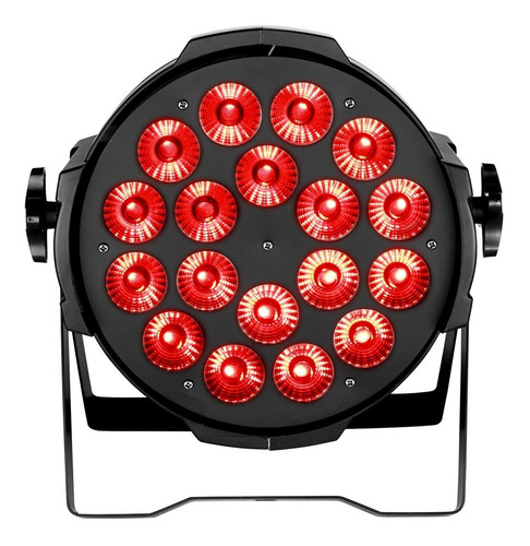 Canhao Refletor Par 64 18 Leds 15w Dmx Rgbwa 5 In 1 110v/220v