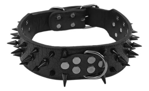 Collar Para Perro Tipo Cuero Con Picos Ajustable Xs,s ,m, L