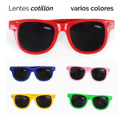 Imagen 2 de 3 de Lentes Cotillon Colores Para Adulto