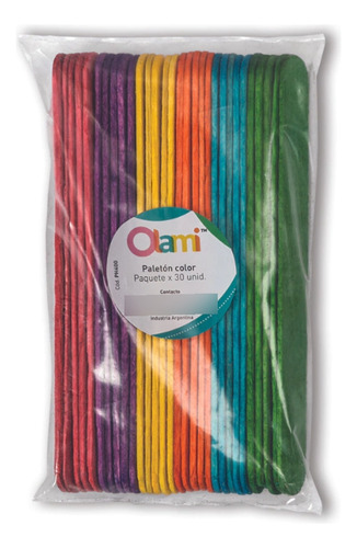 Palitos De Helado Olami Color Jumbo Maqueteria X 30 Ph400