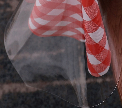 Plástico Transparente Cristal Capa Mesa Costura 1,4 M X 2 M