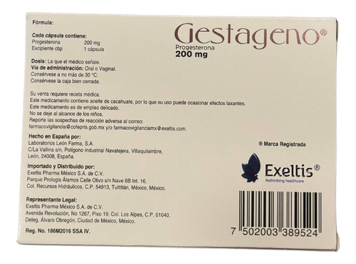 Gestageno 200 Mg