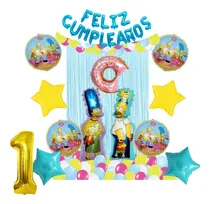 Comprar Decoracion Cumpleaños Globos Simpsons Homero Marge Bart Lisa