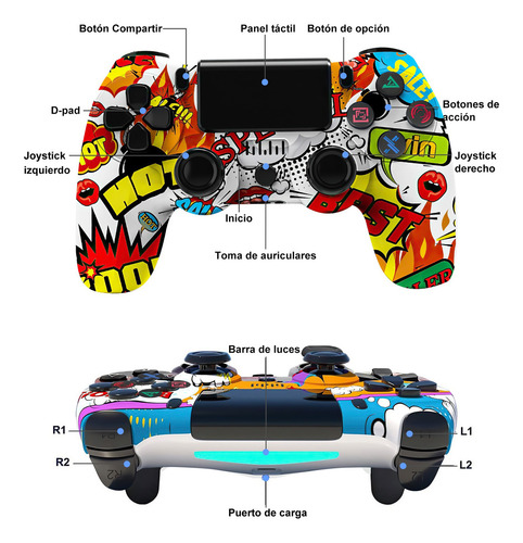 2 Mandos Inalámbricos Compatibles Con Consola De Juegos Y Pc Color Amarillo