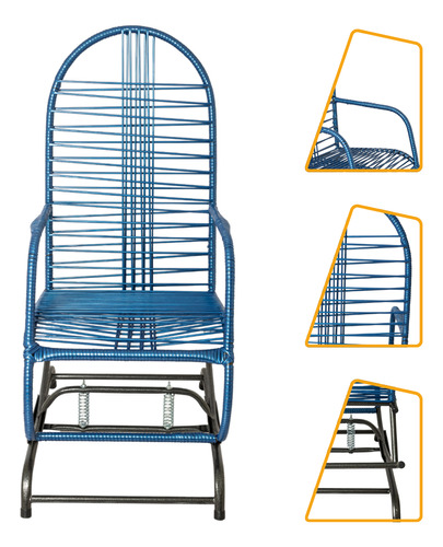 Cadeira De Balanço Varanda Área Cadeira De Fio Colorido Top