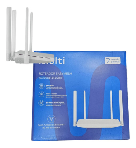 Roteador Easymesh Ac1200 Giga 4 Antenas - Multilaser Re022