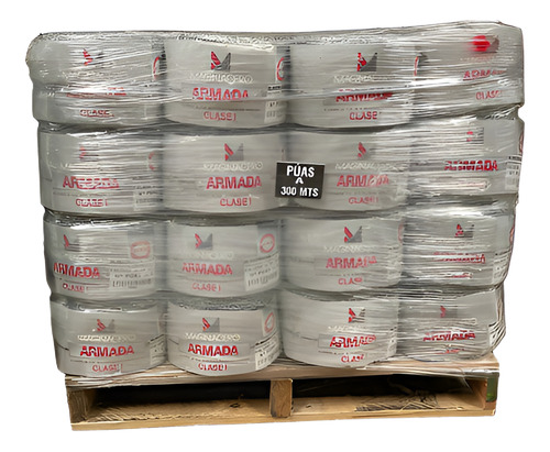 Tarima De 32 Rollos De Alambre De Púas De 300 M Calibre 15.5