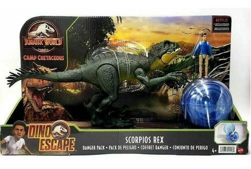 Imagen 1 de 6 de Jurassic World  Scorpios Rex  Pack De Peligro Dino Escape @@