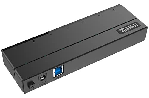 Hub Usb 3.0 Enchufable De 7 Puertos Con Adaptador De Aliment
