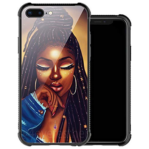 Funda iPhone 8 Plus, Niña Negra 9 Fundas iPhone 7 Plus...