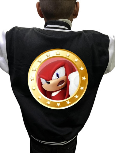 Sudadera Infantil Tipo Universitaria Sonic Corriendo