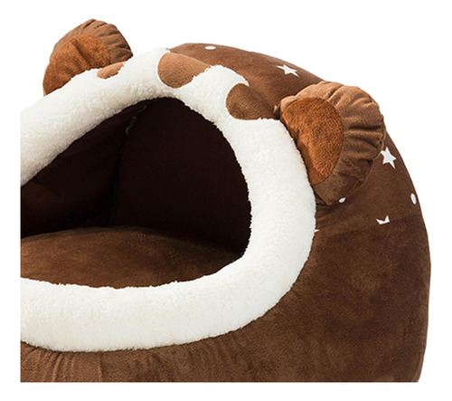 M K Cama Suave For Perro, Mascota, Invierno, Nido Marrón L