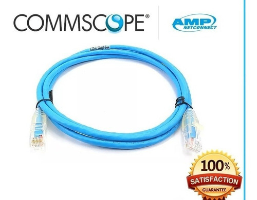 Patch Cord Cat-5e Azul Cable De Red Armado Commscope X2,4mts