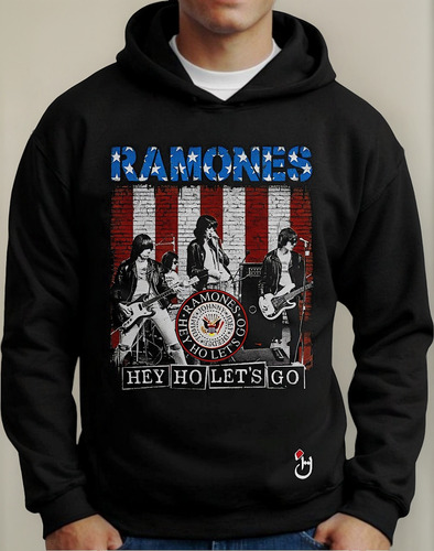 Buzo Canguro Frisa Premium.ramones. Mod B087. Habibis