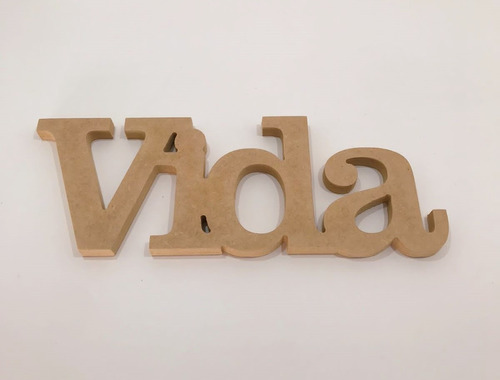 Imagem 2 de 3 de Palavra Vida 15mm 12x34 Mdf