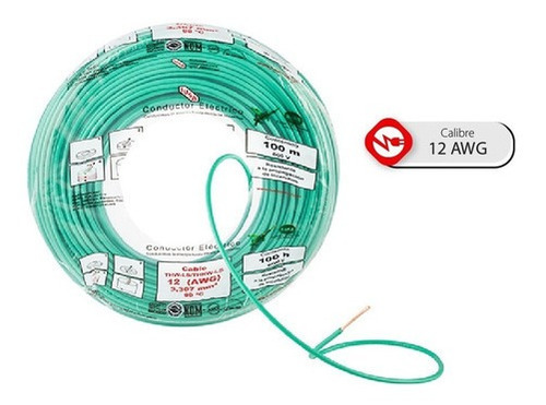 Imagen 1 de 7 de Bolsa 20 Mts Cable Iusa Rojo Thw Cal 12 Awg 100%cobre