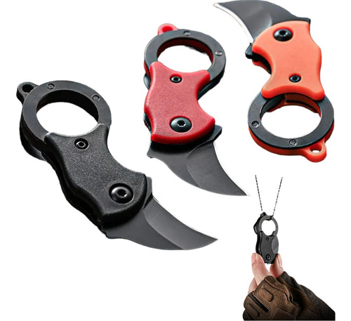 Navaja Cuchillo Mini Plegable Llavero Collar Acero Inoxibabl