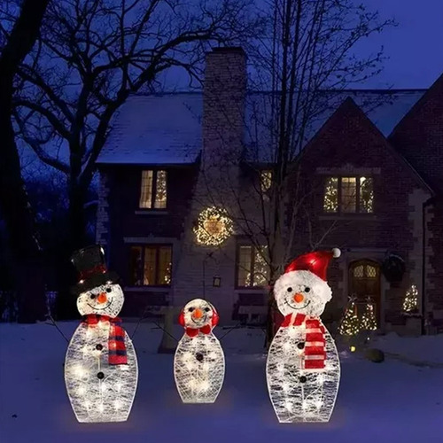 Y Decoración Navideña En El Jardín, 3 Luces De Jardín De