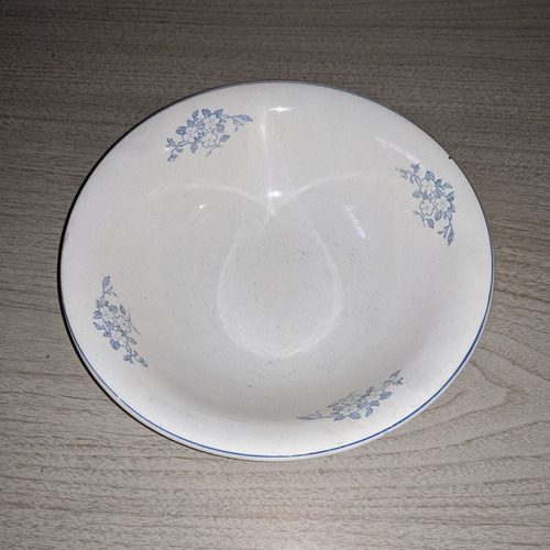 Bowl De Loza Antiguo Industria Nacional - 26 Cm