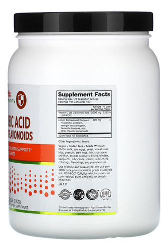 Ácido Ascórbico Con Bioflavonoides Nutribiotic 2.2 Lb