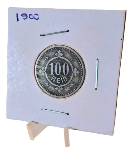 Moeda Antiga De 100 Reis De 1900 De Portugal No Coin Hold (Usado)