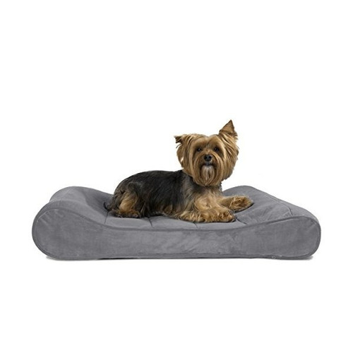 Cama Furhaven Pequeño Pet Microvelvet Luxe Ocioso Ortopédica