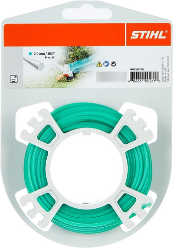 Hilo Desbrozadora Stihl 2.0mm 14m Verde Blíster 2pza Color Verde Claro