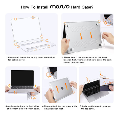 Funda Dura Para Con Macbook Air 13.6 Pulgadas 2024 2023 2022
