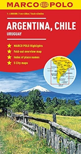 Book : Argentina, Chile Marco Polo Map (uruguay) (marco Pol