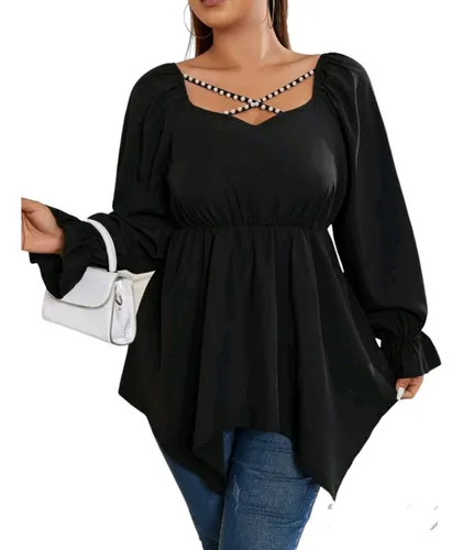 Cuellos de blusas tipicas con perlas hot sale