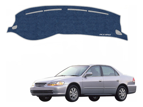 Cubretablero Bordado Honda Accord 2002 Azul Turquesa-blanco H3-g