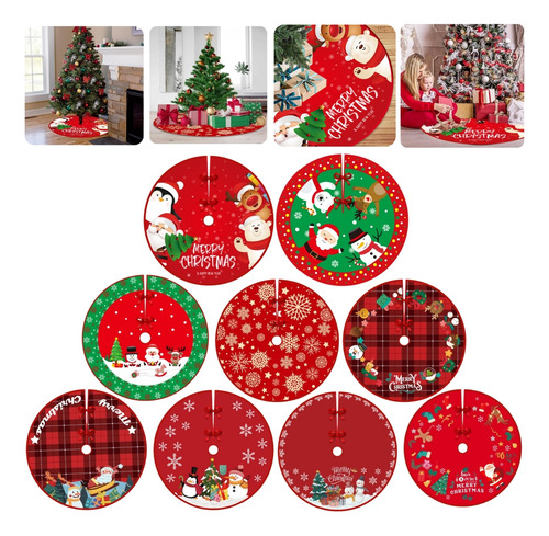 Falda De Árbol De Navidad De 90 Cm, Decoración Navideña