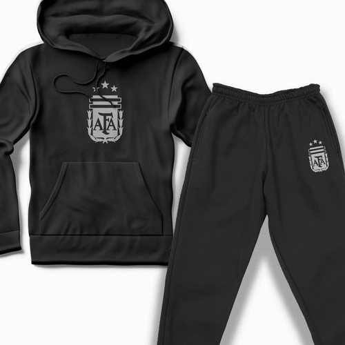 Conjunto Niño Buzo Canguro Pantalon Afa Seleccion Argentina
